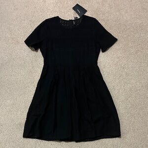 chinese dress ladies Doily Lace Faux Leather Dress | Women's Clothing